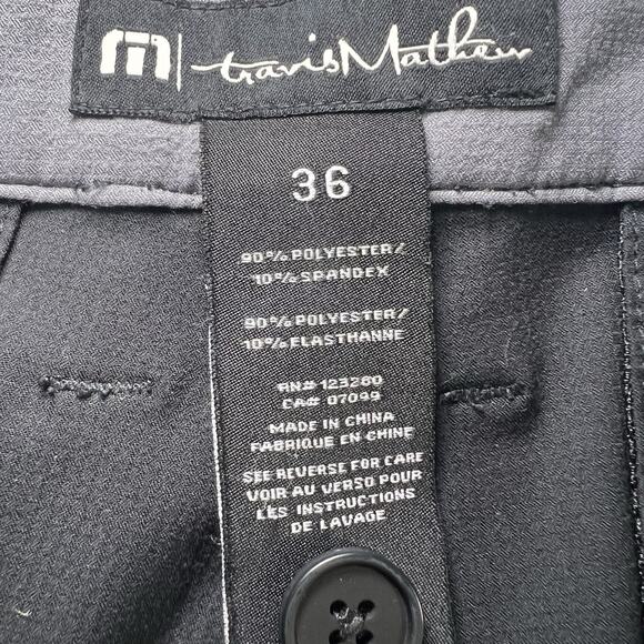 Travis Mathew Right On Time Pants Mens Size 36 Black Performance Chinos Golf Dad - Picture 10 of 14